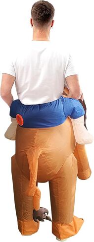 Ride On Lion Inflatable Costume for Adult Funny Blow Up Riding Lion Costumes for Halloween Cosplay Birthday Party Fancy Dress Up for Men Women in Saudi Arabia