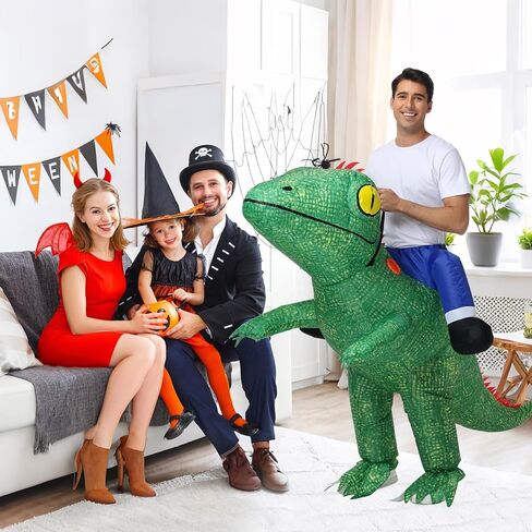 anroog Inflatable Lizard Costume for Adult Iguana Halloween Blow Up Ride on Chameleon Costumes Men Cosplay Party in Saudi Arabia