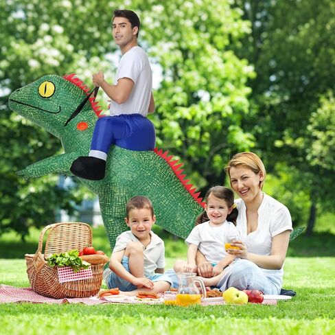 anroog Inflatable Lizard Costume for Adult Iguana Halloween Blow Up Ride on Chameleon Costumes Men Cosplay Party in Saudi Arabia