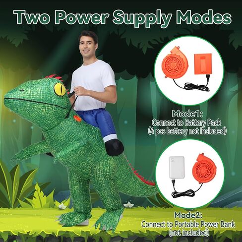 anroog Inflatable Lizard Costume for Adult Iguana Halloween Blow Up Ride on Chameleon Costumes Men Cosplay Party in Saudi Arabia