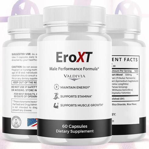 (3 Pack) EroXT Capsules, Official Ero XT with All Natural Ingredients, Advanced Overall Health and Wellness Vitamin Supplement Formula for Maximum Strength Multivitamin Support (180 Capsules) in Saudi Arabia