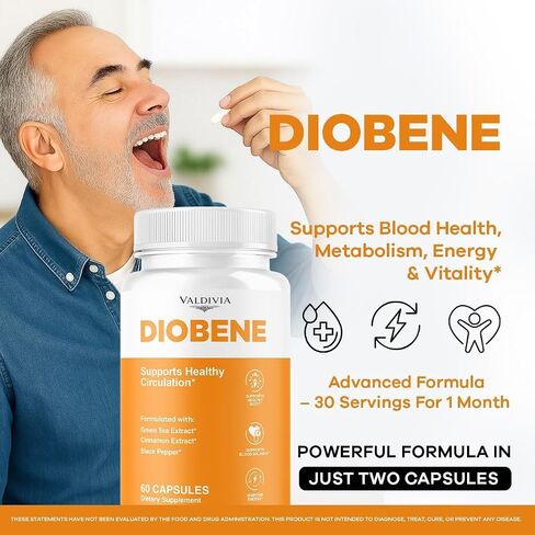 Valdivia (5 Pack) Diobene Capsules - Official Diobene Support All Natural Premium Formula - Maximum Strength, Diobene Pastillas Multivitamin for Overall Health & Wellness, 300 Capsules for 5 Months in Saudi Arabia