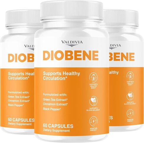 Valdivia (3 Pack) Diobene Capsules - Official Diobene Support All Natural Premium Formula - Maximum Strength, Diobene Pastillas Multivitamin for Overall Health & Wellness, 180 Capsules for 3 Months in Saudi Arabia