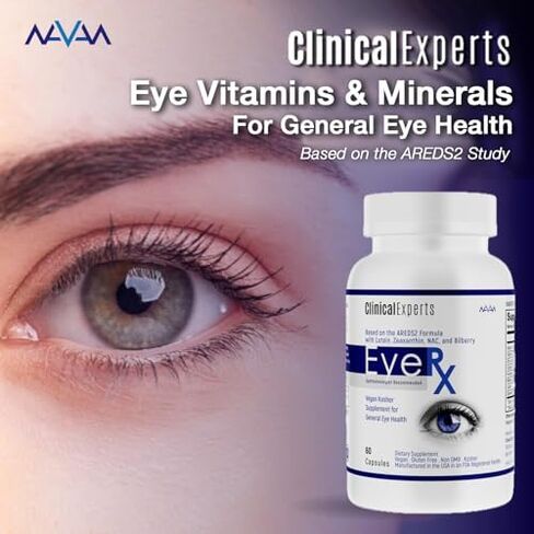 Navan EyeRx Antioxidant AREDS 2 Eye Vitamins & Minerals Supplement & Amsler Eye Grid Daily Vision Screening Tool by Clinical Experts in Saudi Arabia
