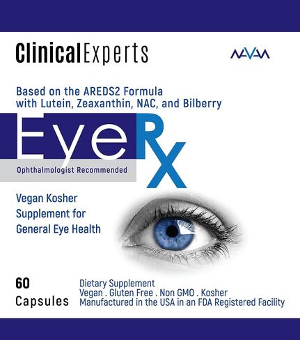 Navan EyeRx Antioxidant AREDS 2 Eye Vitamins & Minerals Supplement & Amsler Eye Grid Daily Vision Screening Tool by Clinical Experts in Saudi Arabia