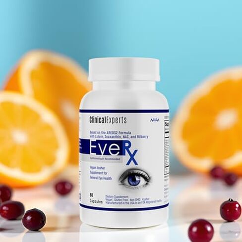 Navan EyeRx Antioxidant AREDS 2 Eye Vitamins & Minerals Supplement & Amsler Eye Grid Daily Vision Screening Tool by Clinical Experts in Saudi Arabia