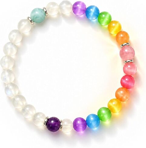 Roe Dolph Dopamine Bracelet UV Color Changing Bracelet Colorful Bead Bracelet Dopamine Style Summer Beach Jewelry Gift for Mom Wife Sister Friend in Kuwait
