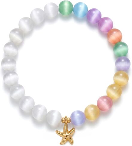 Roe Dolph Dopamine Bracelet UV Color Changing Bracelet Colorful Bead Bracelet Dopamine Style Summer Beach Jewelry Gift for Mom Wife Sister Friend in Kuwait