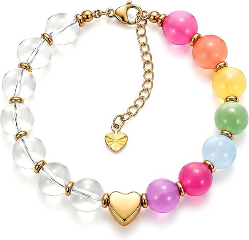 Roe Dolph Dopamine Bracelet UV Color Changing Bracelet Colorful Bead Bracelet Dopamine Style Summer Beach Jewelry Gift for Mom Wife Sister Friend in Kuwait