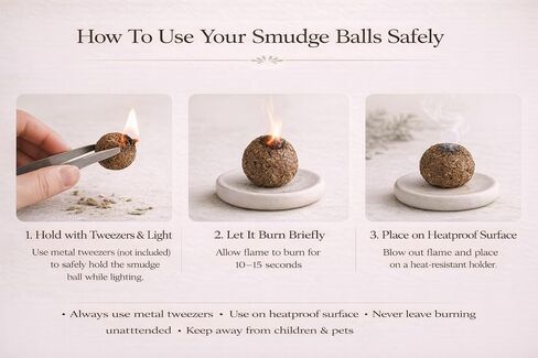Himalayan Masala Smudge Balls, White Sage, Lemongrass, Rosemary, Sandal, Violet and Lavender, Handcrafted, for Aromatherapy and Meditation, 6 Packs of 5 Round Balls in Saudi Arabia
