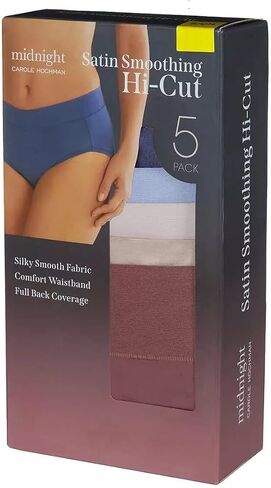 Carole Hochman Womens 5-Pack Midnight Hi-Cut Brief (US, Alpha, X-Large, Regular, Regular, Skipper Blue/Baby Lavender/Lotus/Rugby Tan/Nocturne) in Saudi Arabia