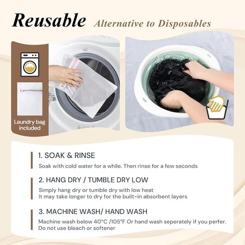 CARER Period Underwear for Women Heavy Flow Reusable Menstrual Panties Full Coverage Leak Proof Washable Absorbent Briefs in Saudi Arabia