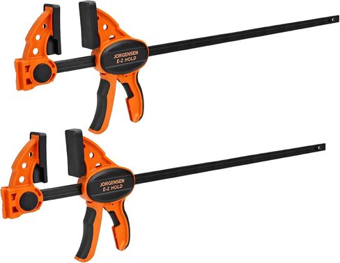 Jorgensen 6" One Hand Clamp/Spreader, 300 Lbs Clamping Force, E-Z Hold Bar Clamps Set, Medium Duty, 2-pack in Kuwait