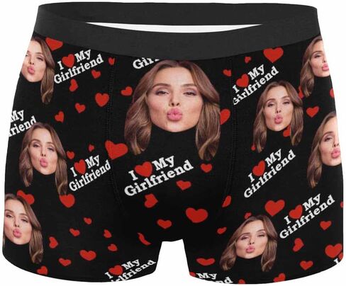Custom Mens Underwear Boxer Briefs with Face Personalized Underwear Gift for Men Husband in Kuwait