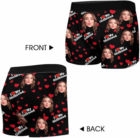 Custom Mens Underwear Boxer Briefs with Face Personalized Underwear Gift for Men Husband in Kuwait