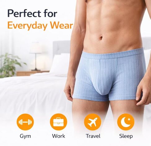 TOAKA Mens Boxer Briefs 3 Pack Bulge Pouch Underwear for Men, U Pouch Supportive Stretch Breathable Boxer Brief Underwear in Saudi Arabia
