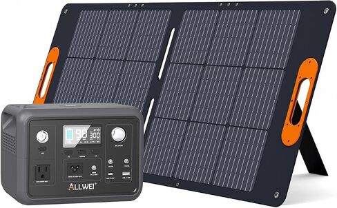 ALLWEI Portable Power Station 300W(Peak 600W), 280Wh Solar Generator with USB-C PD60W, 110V Pure Sine Wave AC Outlet, 78000mAh Backup Lithium Battery for Outdoor Camping Travel Emergency Home Blackout in Saudi Arabia