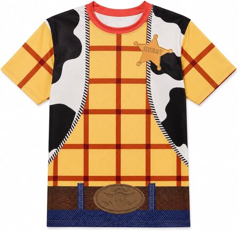 ComfyCamper Mens Western Cowboy Sheriff T Shirt Adults Men Womens Tee Cosplay Halloween Christmas Costumes in Kuwait