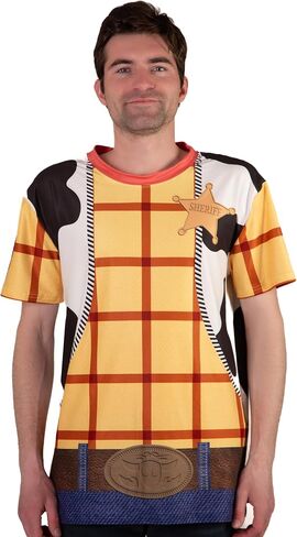 ComfyCamper Mens Western Cowboy Sheriff T Shirt Adults Men Womens Tee Cosplay Halloween Christmas Costumes in Kuwait