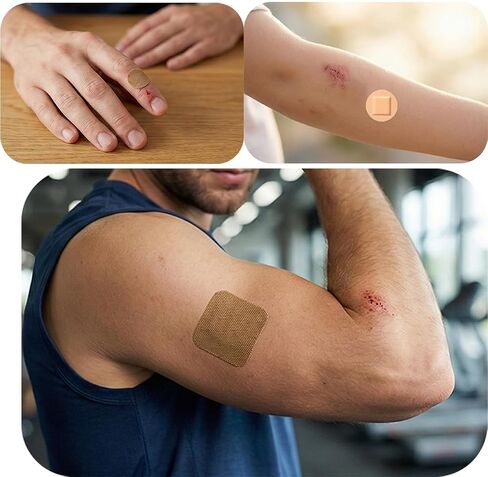 120Pcs Round Adhesive Bandages, Fabric and Waterproof Circle Bandages for Skin Wound Care, Adhesive Strips for Emergency Treatment, Small Circle Bandages for Minor Cuts in Kuwait
