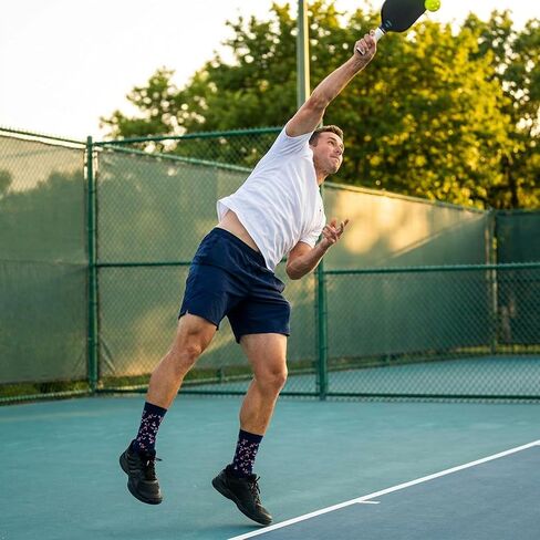 Funny Pickleball Socks – Hilarious Pickleball Motion Design – Moisture Wicking Athletic Crew Socks for Men – Ideal for Pickleball Lovers & Players – Great for Dad (Size 10-13) in Saudi Arabia