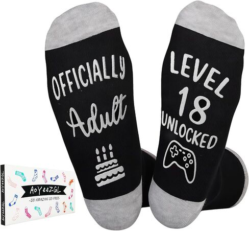 13th,16th,18th Birthday Gaming Socks,Fun Birthday Gifts for 13,16,18 Years Old Teen Boys,Novelty Gifts for Gamer in Saudi Arabia