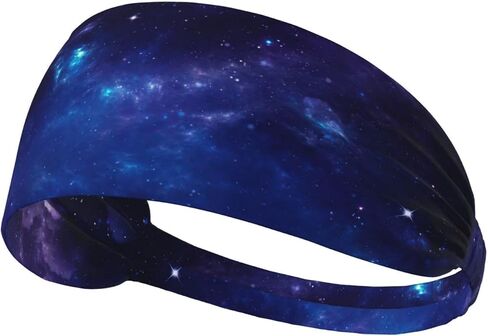 Sports Running Headband for Women Men Moisture Wicking Sweatband Elastic Head Bands for Workout Athletic Fitness Cycling Hiking Yoga Football Exercise in Saudi Arabia