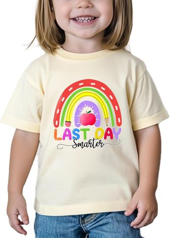 Boys Last Day of School Shirt for Kids Toddler Girls Funny Graphic Tee Short Sleeve 3-8Y in Saudi Arabia