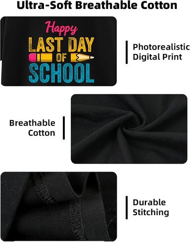Boys Last Day of School Shirt for Kids Toddler Girls Funny Graphic Tee Short Sleeve 3-8Y in Saudi Arabia