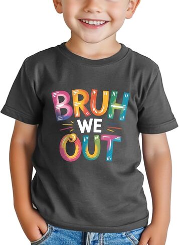 Boys Last Day of School Shirt for Kids Toddler Girls Funny Graphic Tee Short Sleeve 3-8Y in Saudi Arabia