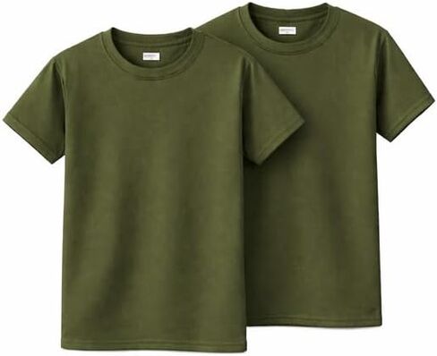 Gildan Unisex Youth Heavy Cotton T-Shirt 2 Pack, 5000B Military Green in Kuwait