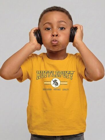 Harry Potter Hogwarts House Animal Logo or Crest Slogan Kids T-Shirt - Wizarding World, Short Sleeve Tee, Youth Boys & Girls in Saudi Arabia
