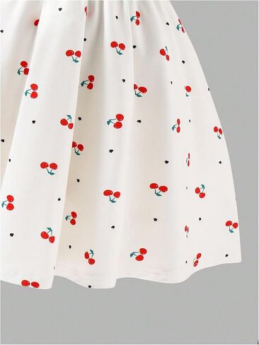 Verdusa Girl's Cherry Cami Dress Sleeveless A Line Ruched Flowy Dresses Summer Outfits in Kuwait