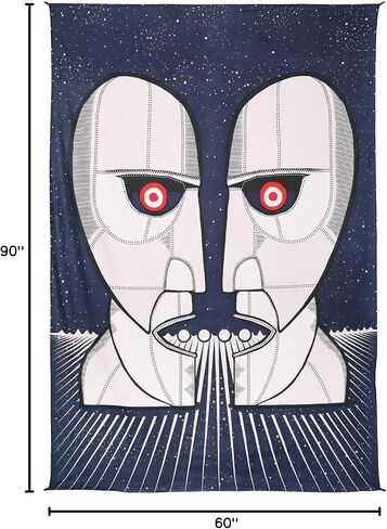 Sunshine Joy Pink Floyd Division Bell Twin Heads Tapestry Psychedelic Wall Art Huge 60x90 Inches in Kuwait