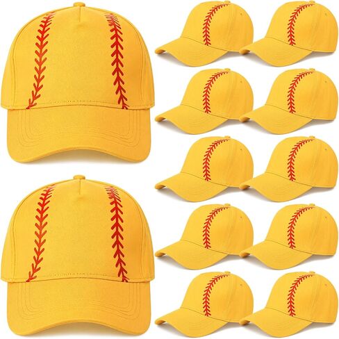 Unittype 12 Pcs Baseball Cap Bulk Cotton Polyester Sports Hats Adjustable Unisex Caps for Team Events Party Favors Gifts in Kuwait