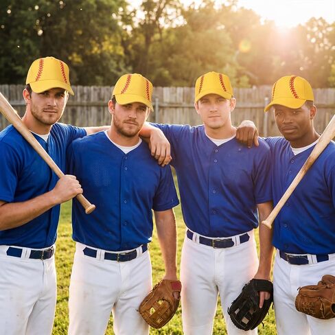 Unittype 12 Pcs Baseball Cap Bulk Cotton Polyester Sports Hats Adjustable Unisex Caps for Team Events Party Favors Gifts in Kuwait
