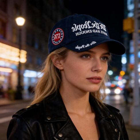 We the People Hat, Embroidered We the People Have Had Enough Baseball Cap, Blue Baseball Cap for Patriotic Enthusiasts and Freedom Lovers, Adjustable Design for Outdoor Activities and Casual Wear in Saudi Arabia