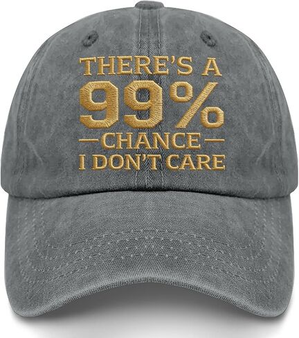 There’s A 99% Chancee I Don’t Care Embroidered Trucker Hat Garde Caps for Son in Kuwait