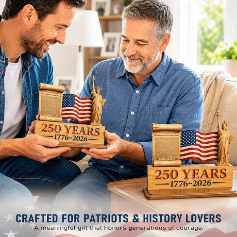 4th Of July Table Decor 1776-2026 Wooden Plaque - Patriotic 250 Anniversary Decorations - America 250th Birthday Table Decorations - US 250th Anniversary Merchandise - America 250 Gifts For Veterans in Saudi Arabia