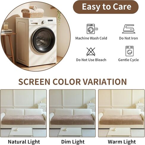 Velvet Couch Cover, Washable Anti Slip Sectional Sofa Cover for 3 Cushion Couch Sofa L Shaped Recliner, Furniture Protector Covers for Pets (Coffee,1pc/36×94"/Rectangular) in Saudi Arabia