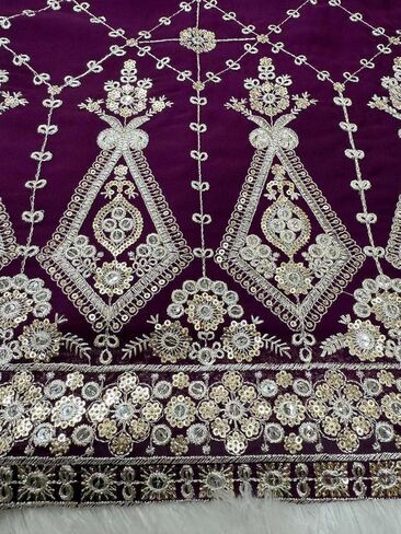 Women's Georgette Embroidery Work Straight Kurta With Sharara Suit and Dupatta Set in Kuwait