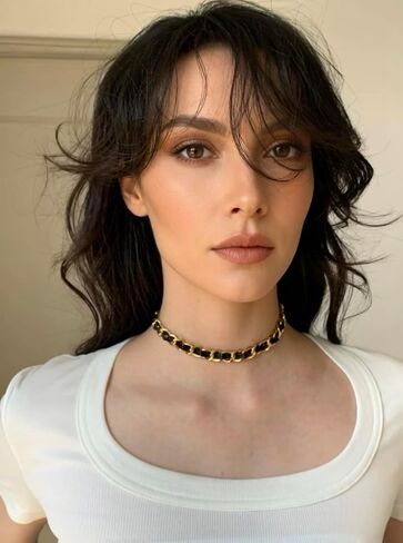 Cool Gold Cuban Link Chain for Women, 14K Gold Plated Cuban Chain with Black Leather Choker Necklace, Fashion Goth Black Gold Chain Necklace No Tarnish Hypoallergenic Necklace Jewelry in Saudi Arabia