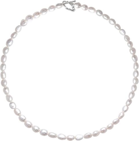 8-9MM Freshwater Cultured Baroque Pearl Necklace for Women, Matinee Necklace 20 Inches in Saudi Arabia