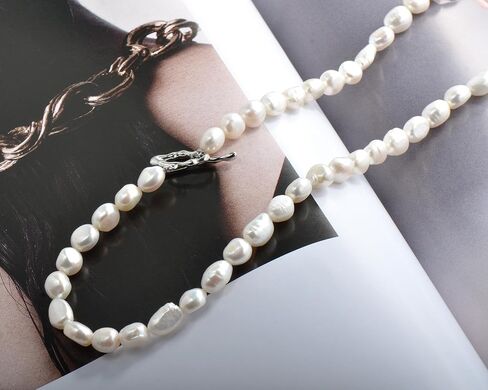 8-9MM Freshwater Cultured Baroque Pearl Necklace for Women, Matinee Necklace 20 Inches in Saudi Arabia