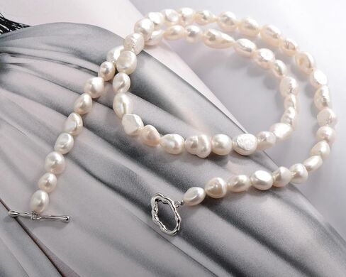 8-9MM Freshwater Cultured Baroque Pearl Necklace for Women, Matinee Necklace 20 Inches in Saudi Arabia