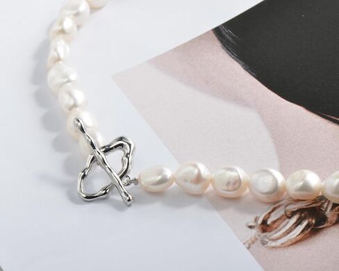 8-9MM Freshwater Cultured Baroque Pearl Necklace for Women, Matinee Necklace 20 Inches in Saudi Arabia