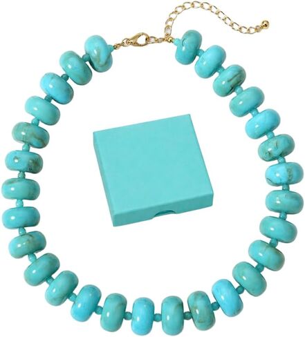 Green Chunky Beaded Necklace for Women Trendy Oversized Resin Bead Necklaces Large Beads Statement Necklace Spring Summer Fashion Jewelry Gifts in Kuwait
