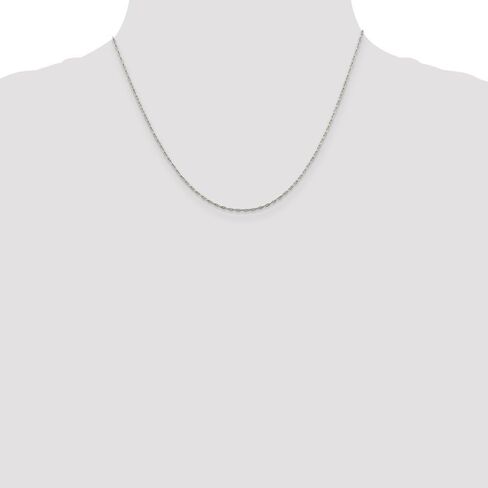 قلادة من الفضة الاسترليني 925 بعرض 1.4 مم وسلسلة بيضاوية مشطوفة بطول 18 بوصة in Kuwait