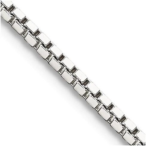 JewelryWeb 925 Sterling Silver 1.5mm Box Chain Necklace With 2in Ext. Chain Necklace for Women and Men in Kuwait
