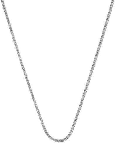 Everyday Elegance 10K Gold Curb Chain Necklace for Women, 0.8 MM Thick Chain, White or Yellow Gold, 16" 18" 20" Lengths, Spring Ring Clasp in Saudi Arabia